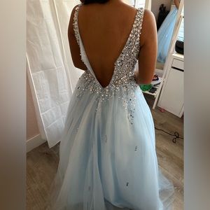 Sky blue size 4 ball gown